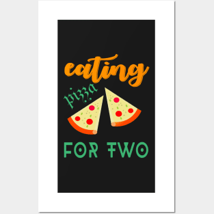 eating pizza for two Posters and Art